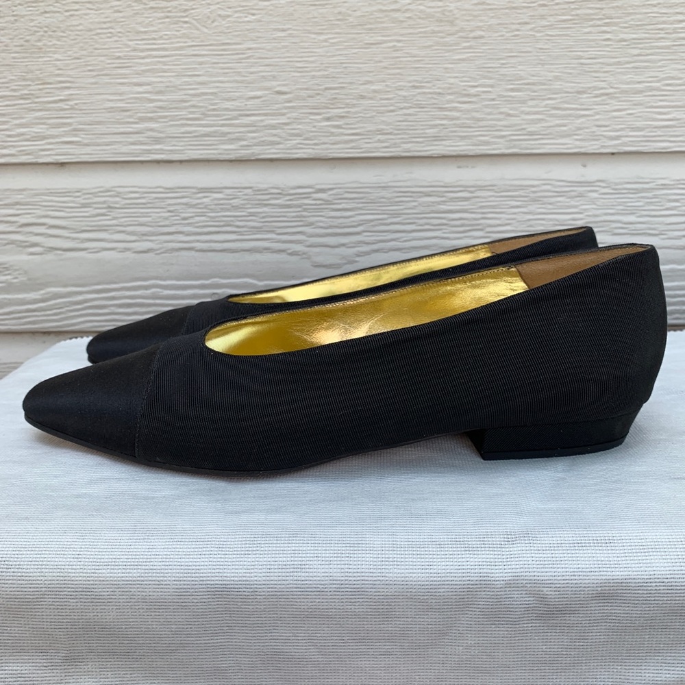 ST JOHN Black Flat Pumps Made in Italy 🇮🇹 Size 9